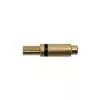 PRCA-30-BK Boston  RCA plug, female, metal black, spring 6,2 mm, gold contacts, 2 pcs black ring