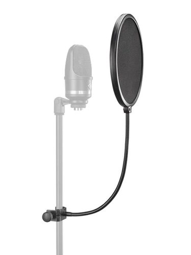 PS-20a Neumann  pop screen with tube clamp, 20 cm, black