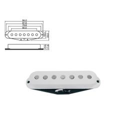   PU-19-WH Boston  pickup single coil Stallion 7-string, vintage alnico, white