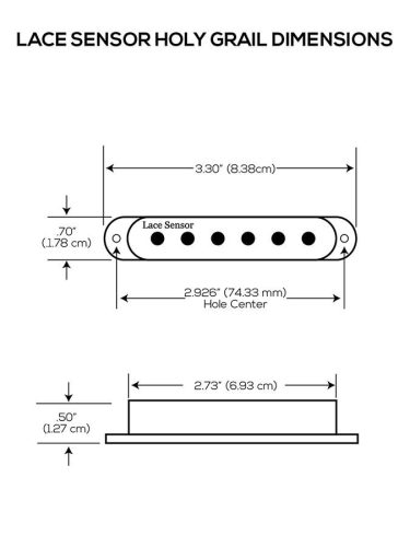 PU6120025 Allparts  Lace Holy Grail set for ST, three noiseless vintage '54 pickups, hot 11,5k bridge, white