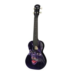   PUC-30-001 Korala Poly Ukes concert ukulele polycarbonate, back with acoustic chambers, black panter