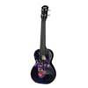 PUC-30-001 Korala Poly Ukes concert ukulele polycarbonate, back with acoustic chambers, black panter