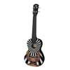 PUC-30-002 Korala Poly Ukes concert ukulele polycarbonate, back with acoustic chambers, b/w with skull eagle