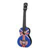 PUC-30-003 Korala Poly Ukes concert ukulele polycarbonate, back with acoustic chambers, union jack with skull