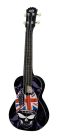 PUC-30-004 Korala Poly Ukes concert ukulele polycarbonate, back with acoustic chambers, skull with union jack hat