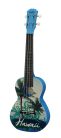 PUC-30-009 Korala Poly Ukes concert ukulele polycarbonate, back with acoustic chambers, Hawaii green