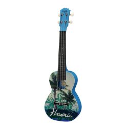   PUC-30-009 Korala Poly Ukes concert ukulele polycarbonate, back with acoustic chambers, Hawaii green