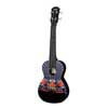 PUC-30-011 Korala Poly Ukes concert ukulele polycarbonate, back with acoustic chambers, black with red star