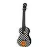 PUC-30-014 Korala Poly Ukes concert ukulele polycarbonate, back with acoustic chambers, yellow smiley checkers