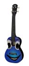 PUC-30-015 Korala Poly Ukes concert ukulele polycarbonate, back with acoustic chambers, blue face