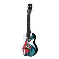   PUC-30-021 Korala Poly Ukes concert ukulele polycarbonate, back with acoustic chambers, Welsh dragon