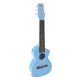 PUG-40-LBU Korala Poly Ukes guitarlele polycarbonate, back with acoustic chambers, light blue