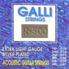 R-500 Galli  string set acoustic, silverplated wound, 010-014-023w-030w-039w-047w