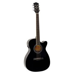   RA-12-CEBK Richwood Artist Series acoustic guitar, auditorium model, active EQ, die cast machine heads, black