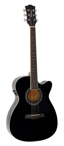 RA-12-CEBK Richwood Artist Series acoustic guitar, auditorium model, active EQ, die cast machine heads, black