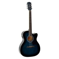   RA-12-CEBS Richwood Artist Series acoustic guitar, auditorium model, active EQ, die cast machine heads, blue sunburst