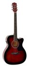 RA-12-CERS Richwood Artist Series acoustic guitar, auditorium model, active EQ, die cast machine heads, red sunburst