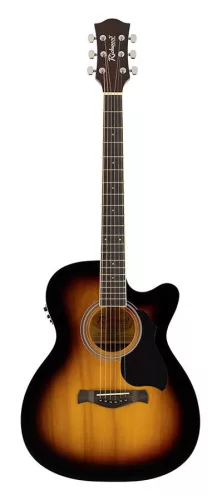 RA-12-CESB Richwood Artist Series acoustic guitar, auditorium model, active EQ, die cast machine heads, sunburst