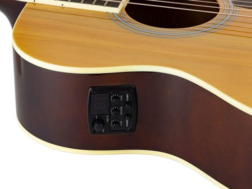 RA-12-CE Richwood Artist Series acoustic guitar, auditorium model, active EQ, die cast machine heads, natural