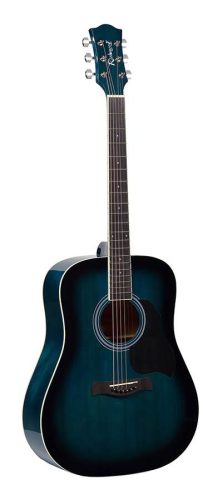 RD-12-BUS Richwood Artist Series acoustic guitar, dreadnought model, die cast machine heads, blue sunburst