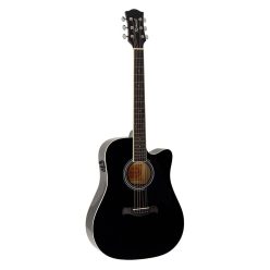   RD-12-CEBK Richwood Artist Series acoustic guitar, dreadnought model, active EQ, die cast machine heads, black