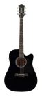 RD-12-CEBK Richwood Artist Series acoustic guitar, dreadnought model, active EQ, die cast machine heads, black