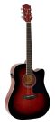 RD-12-CERS Richwood Artist Series acoustic guitar, dreadnought model, active EQ, die cast machine heads, red sunburst