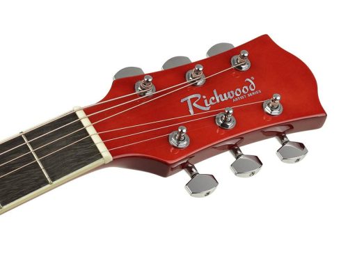 Richwood RD-12-CERS Artist Series Dreadnought Cutaway Westerngitarre – red sunburst Hochglanz, aktiver EQ5, verchromte Die-Cast-Mechaniken