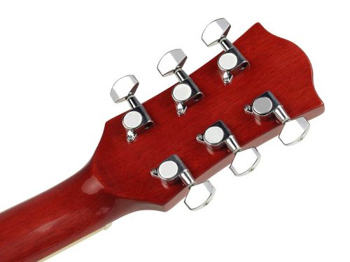 Richwood RD-12-CERS Artist Series Dreadnought Cutaway Westerngitarre – red sunburst Hochglanz, aktiver EQ5, verchromte Die-Cast-Mechaniken