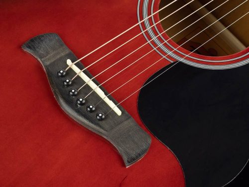 Richwood RD-12-CERS Artist Series Dreadnought Cutaway Westerngitarre – red sunburst Hochglanz, aktiver EQ5, verchromte Die-Cast-Mechaniken