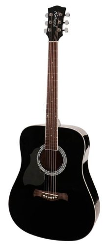 RD-12L-BK Richwood Artist Series lefthanded acoustic guitar, dreadnought model, die cast machine heads, black