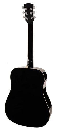 Richwood RD-12L-BK Artist Series chitară acustică dreadnought pentru stângaci – negru lucios, top agathis, spate & laterale tei laminat, cheițe turnate cromate