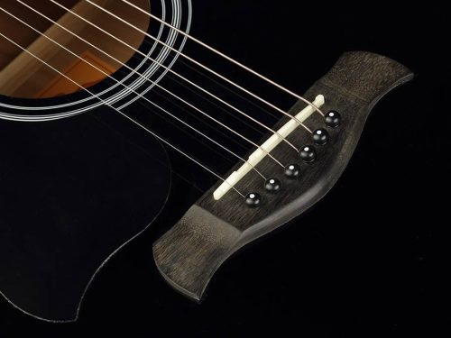 Richwood RD-12L-BK Artist Series chitară acustică dreadnought pentru stângaci – negru lucios, top agathis, spate & laterale tei laminat, cheițe turnate cromate