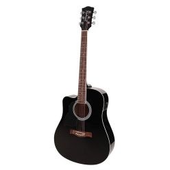   RD-12LCEBK Richwood Artist Series lefthanded acoustic guitar, dreadnought model, active EQ, die cast machine heads, black