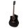 RD-12LCEBK Richwood Artist Series lefthanded acoustic guitar, dreadnought model, active EQ, die cast machine heads, black