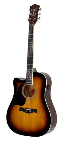 RD-12LCESB Richwood Artist Series lefthanded acoustic guitar, dreadnought model, active EQ, die cast machine heads, sunburst