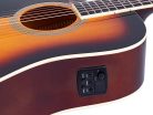 RD-12LCESB Richwood Artist Series lefthanded acoustic guitar, dreadnought model, active EQ, die cast machine heads, sunburst