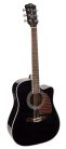 RD-17-CEBK Richwood Artist Series acoustic guitar, dreadnought model, cutaway, solid top, Fishman EQ and tuner, black