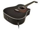 RD-17-CEBK Richwood Artist Series acoustic guitar, dreadnought model, cutaway, solid top, Fishman EQ and tuner, black