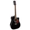 RD-17-CEBK Richwood Artist Series acoustic guitar, dreadnought model, cutaway, solid top, Fishman EQ and tuner, black