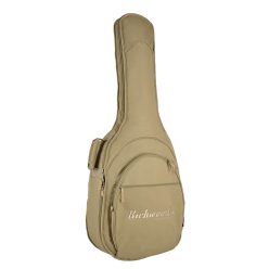   RD-25-SD Boston Richwood Master Series deluxe gigbag D/G-shape, 27mm padding, synthetic fleece lining, multiple pockets, sahara dawn