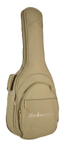 RD-25-SD Boston Richwood Master Series deluxe gigbag D/G-shape, 27mm padding, synthetic fleece lining, multiple pockets, sahara dawn