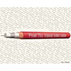   RG-TRIAX Proel  triaxiale video cable, red,price / meter vcr-triax 75 ohm, 2 x cu balancedermd