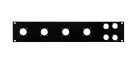 RK-2-L02 Boston  19 inch rack panel, 2 HE, metal, black, rack plate, bended edge, 4x 32mm speaker twist + 4x 24mm XL