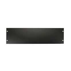   RK-3-L Boston  19 inch rack panel, metal, black, rack plate, bended edge, 3 HE