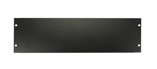 RK-3-L Boston  19 inch rack panel, metal, black, rack plate, bended edge, 3 HE