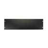 RK-3-L Boston  19 inch rack panel, metal, black, rack plate, bended edge, 3 HE