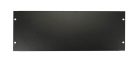 RK-4-L Boston  19 inch rack panel, metal, black, rack plate, bended edge, 4 HE