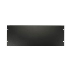   RK-4-L Boston  19 inch rack panel, metal, black, rack plate, bended edge, 4 HE