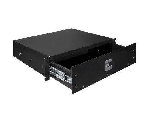 RMD-02 Boston  19 inch rack drawer 2HE with lift lock, internal height 73mm